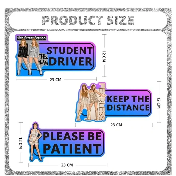 Student Driver Sticker Magnet Set - Picture 2 of 7